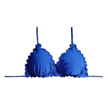 Imagem de Biquíni feminino frufru ripple azul royal - RAYS MODA, P