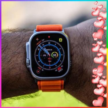 Imagem de Relógio Inteligente para Casais Apaixonados Smart Watch Preto Ultra 9 