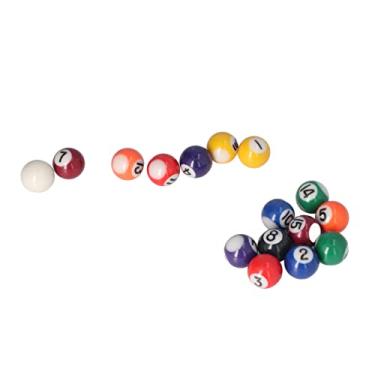 Imagem de Aramox Mini Bolas de Bilhar, 16 Bolas Completas, Resina, 25mm