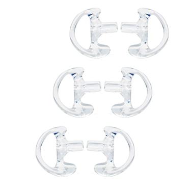 Imagem de TWAYRDIO Substituição de molde de orelha de tamanho médio para fone de ouvido Walkie Talkie, fone de ouvido de vigilância, bobinas acústicas, kits de áudio, 3 pares