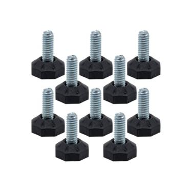 Imagem de Kit Com 25 Pés Sapatas Niveladoras De Armários Móveis 1/4x3/4 Pol