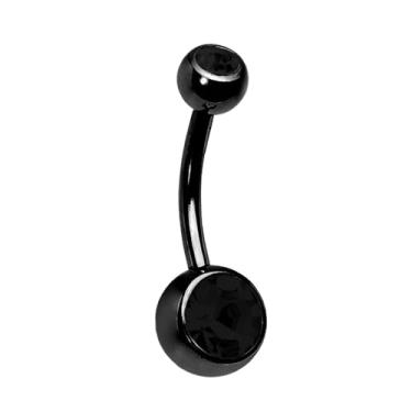 Imagem de Decentraland 1 peça Esfera prateada com zircão colorido 1,6 mm (14G) piercing de umbigo piercing corporal halteres piercing joias aço cirúrgico aço inoxidável 23 mm, 1.6mm(14G),L-23mm, Aço inoxidável,