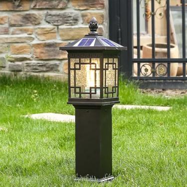 Imagem de Lâmpada de gramado solar ao ar livre contemporânea à prova d 'água Villa Jardim Pátio Bairro Residencial Bairros Lâmpada de gramado (Estilo 13 C H60CM Solar 1PCS)