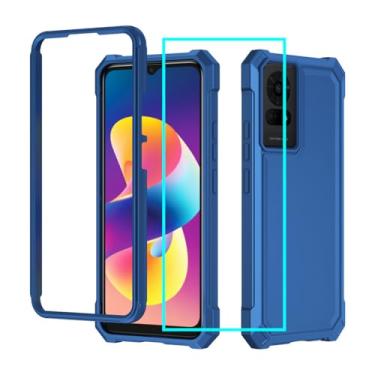 Imagem de Lozeguyc Capa para TCL 50 LE com protetor de tela, capa de telefone TCL K24 proteção de corpo inteiro frente PC traseiro amortecedor de silicone macio, capa TCL T434D proteção resistente à prova de