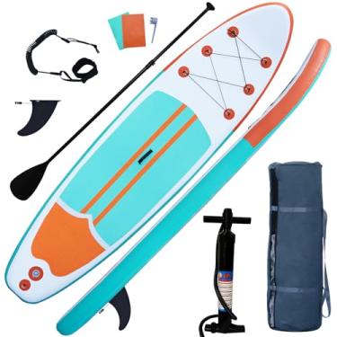 Imagem de XHYCPY prancha de stand up paddle inflável com acessórios sup, deck de eva antiderrapante, pranchas de paddle infláveis ​​de 10'6 '' para adultos e jovens de todos os níveis de habilidade