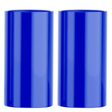 Imagem de 2 Vasos Fibra De Vidro Milão M Tipo Vietnamita Cilindro 70cm Cores (Azul Royal)