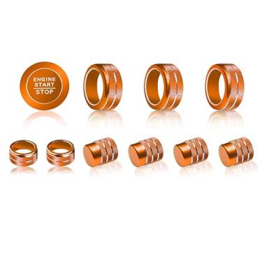 Imagem de SENSHINE Controle de ar condicionado, tampa de botão de ventilação para acessórios Honda Civic 2022 2023 2024 2025 CRV 2023 2024 2025 Acura Integra 2023 2024 2025 botão de arranque anel de acabamento