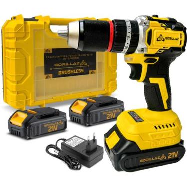 Imagem de Parafusadeira Furadeira Impacto 1/2 21v Brushless 2 Baterias - Gorilla