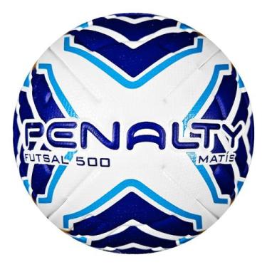 Imagem de Bola Futsal Futebol Penalty Matis Original Profissional, Branco, Azul