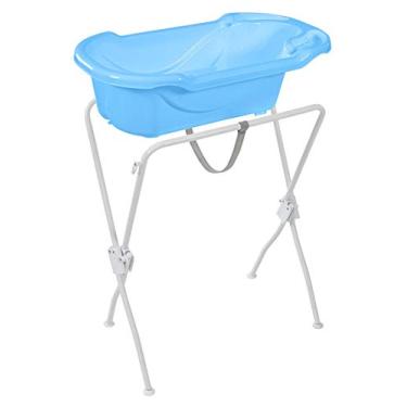 Imagem de Banheira Ergonômica Com Suporte Azul 28 Litros Tutti Baby