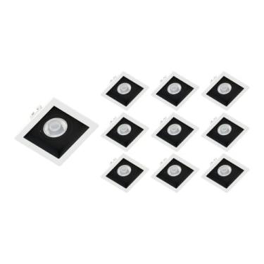 Imagem de 10 Spots de Embutir Recuado Save Energy Par 20 E27 Bivolt Branco/Preto