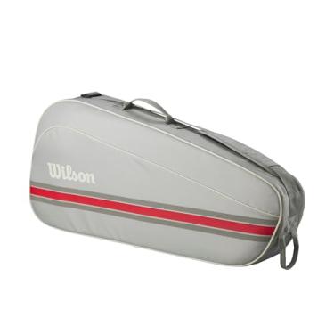 Imagem de WILSON Bolsa para raquete de tênis da equipe 2025 - aveia/vermelha, comporta até 3 raquetes
