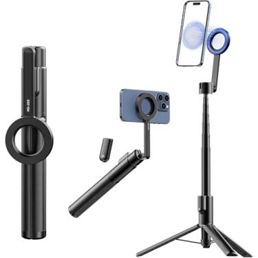 Imagem de ULANZI 54'' Magnetic Selfie Stick Tripod Pro, tripé para telefone multifuncional com suporte magnético para telefone e controle remoto sem fio destacável, C/W Magsafe
