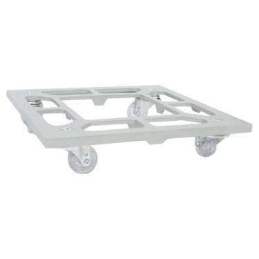 Imagem de Suporte Para Vaso 30cm Quadrado Com Rodas Silicone em Gel Até 135kg - 