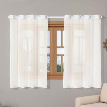 Imagem de Cortina Sala Quarto Cozinha 2,20m x 1,40m Voil Janela - Home Fernandes