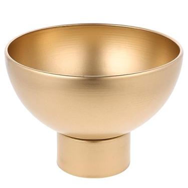 Imagem de Kisangel Vaso de urna de metal mini vaso dourado decorativo em forma de vaso de flores para plantador de mesa doméstico