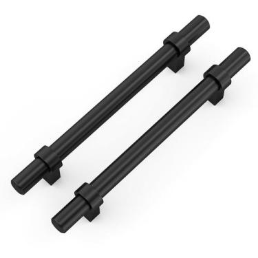 Imagem de Armário Pulls Goldenwarm, liga de zinco preto de 4 polegadas, pacote c