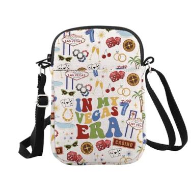 Imagem de WCGXKO Presente de viagem a Vegas Las Vegas Casino Gift In My Vegas Era Bolsa transversal Las Vegas presente de jogos de azar presente de despedida de solteira, Vegas Era Cr
