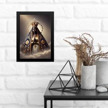 Imagem de Quadro Nossa Senhora Aparecida Clássica 24x18cm - com vidro - Quadros 