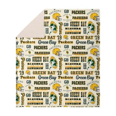 Imagem de FOCO Cobertor de lã sherpa retrô NFL Green Bay Packers