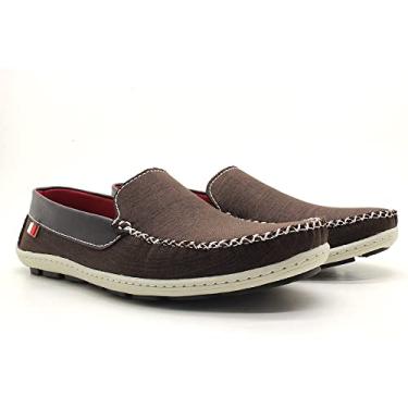 Imagem de Mocassim Casual Masculino Costura Manual e Sola Reta Costurada em Borracha