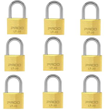 Imagem de Kit 10 unidades Cadeado Latão 30mm Pado Segredos Diferentes
