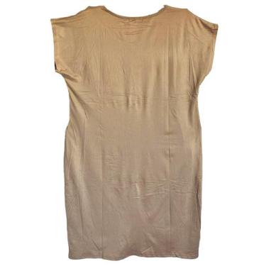 Imagem de vestido camisão midi plus size feminino evangelico elegante manga curt