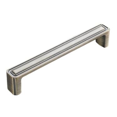 Imagem de Maçanetas de porta de armazenamento de armário, maçanetas de gaveta de banheiro retrô antigas, maçanetas de armário, maçanetas de latão para portas de armários, 6079, 128 mm verde