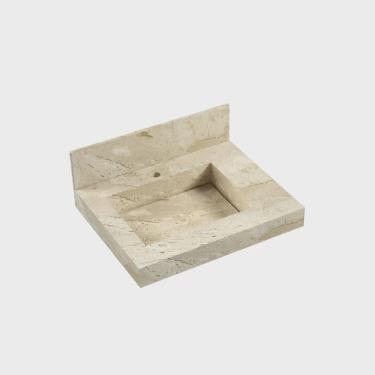 Imagem de Lavatório em Porcelanato para Banheiro 60cm com Cuba Esculpida