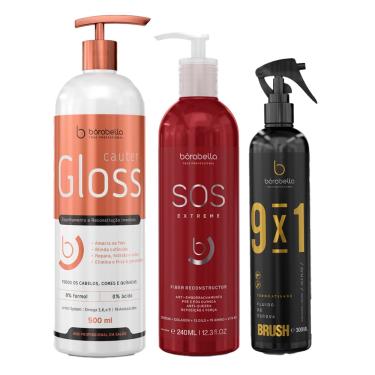 Imagem de Borabella Kit Cauter Gloss + Fluído Finalizador + sos Extreme
