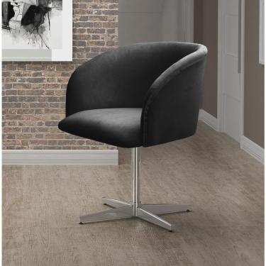 Imagem de Poltrona Atenas Base Giratória de Alumínio Sala de Estar