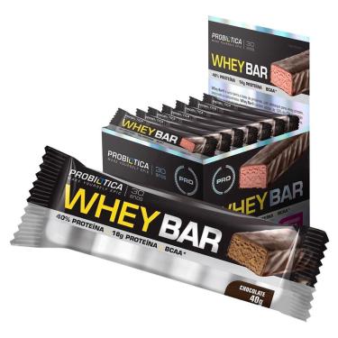 Imagem de Whey Bar Probiótica Caixa Com 24 Unidades - Chocolate