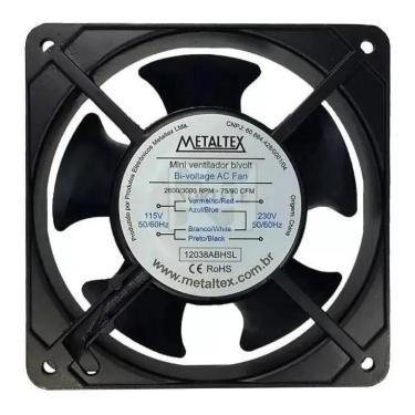 Imagem de Cooler Ventilador De Painel 120X120X38Mm 115/230V Metaltex