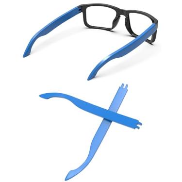 Imagem de MYCOURAG Hastes de substituição e pernas compatíveis com óculos de sol Oakley Holbrook OO9102/Holbrook XL/Holbrook Asian Fit - Azul celeste