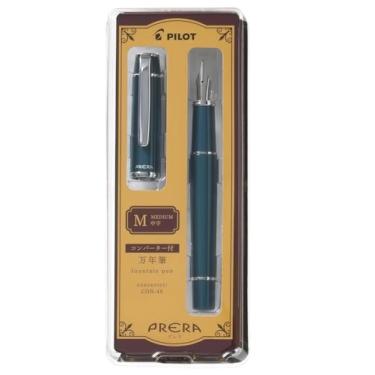 Imagem de PRERA Pilot Caneta-tinteiro turquesa escura ponta média P-FPR-1-DTQ-M com caneta esferográfica Stylus original