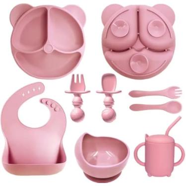 Imagem de Kit de Alimentação para Bebê, 8 Peças, Silicone, Iniciação Alimentar