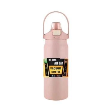 Imagem de Garrafa Térmica de Aço Inoxidável Portátil com Canudo - Garrafa de Vác