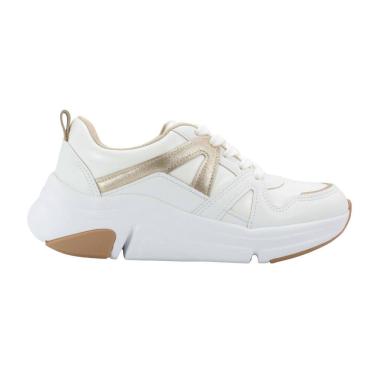 Imagem de Tênis Feminino Modare Branco Dourado