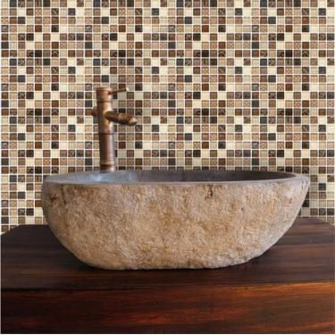 Imagem de Papel De Parede Pastilhas Em Tons Diversos De Marrom - Inove Papéis de