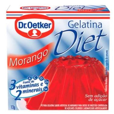 Imagem de Kit c/ 6 Gelatina Diet de Morango Dr.Oetker 12g - Dr. Oetker