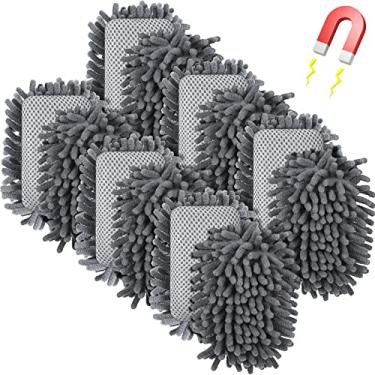 Imagem de 12 peças de microfibra para quadro branco apagável apagador quadro magnético lavável apagador de giz seco apagador para giz, marcadores, casa, sala de aula e escritório