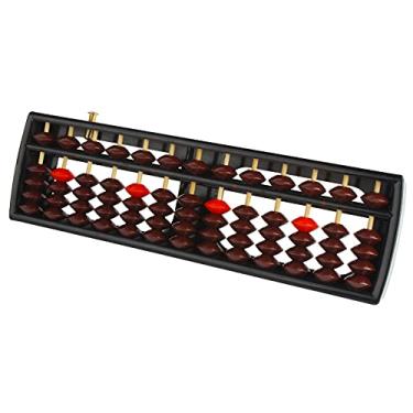 Imagem de Larcele Ábaco de contagem aritmética de contas com botão de reinicialização, 13 colunas SP-02 (preto 2)