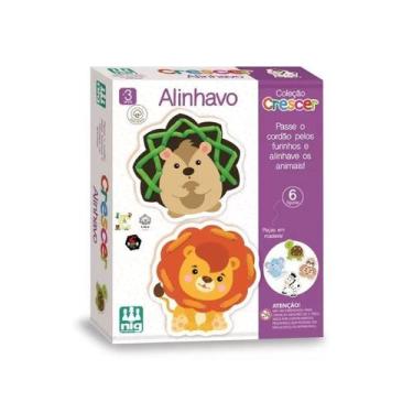 Imagem de Jogo Educativo Coleção Crescer Alinhavo Madeira Nig