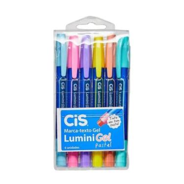 Imagem de Kit Marca Texto Lumini Gel 6 Cores- Cis, Tom Pastel