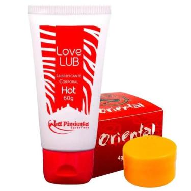 Imagem de Kit Pomada Oriental e Lubrificante Love Lub Hot - La Pimenta