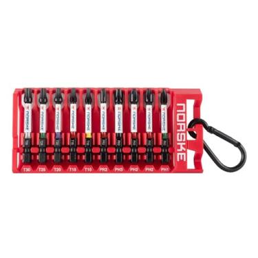 Imagem de Norske Tools NIBPI613 Pontas de chave de fenda de impacto sortidas de 5 cm (PH1, PH2-2pc, PH3, PR2-PH Drywall, T10, T15, T20, T25 e T30) Pacote com 10 peças