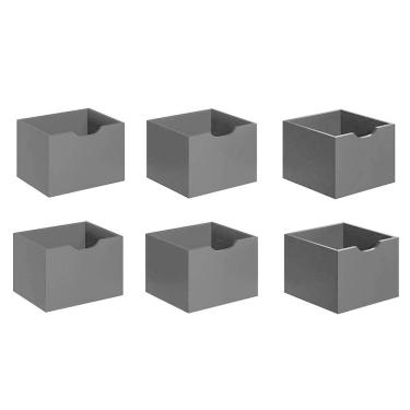 Imagem de Kit 6 Gavetas Para Nicho Organizador Q01 Preto Fosco - Mpozenato