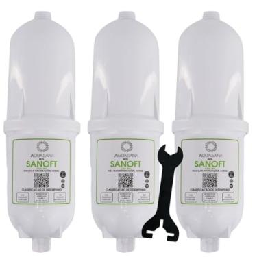 Imagem de 3x Filtro Refil Vela Compatível Soft Purificador Everest + Chave