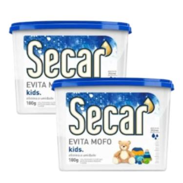 Imagem de Kit Com 2 Evita Mofo Secar 180g Antimofo Guarda Roupas Armários Closet Gaveta Despensa Umidades Bolor Fungos Bactérias Mau Cheiro (2, Kids)