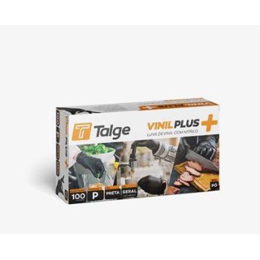 Imagem de Kit 1 cx luva vinilplus g preta c/ 100 un. - TALGE